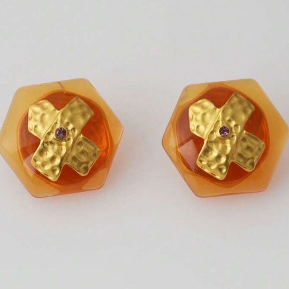 Vintage crystal earrings A667 - Picture 1 of 4